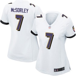 Game Women's Trace McSorley White Road Jersey - #7 Football Baltimore Ravens