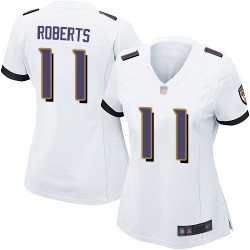 Game Women's Seth Roberts White Road Jersey - #11 Football Baltimore Ravens