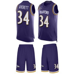 Limited Men's Anthony Averett Purple Jersey - #34 Football Baltimore Ravens Tank Top Suit