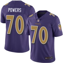 Limited Men's Ben Powers Purple Jersey - #70 Football Baltimore Ravens Rush Vapor Untouchable