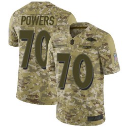 Limited Men's Ben Powers Camo Jersey - #70 Football Baltimore Ravens 2018 Salute to Service
