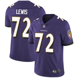 Limited Men's Alex Lewis Purple Home Jersey - #72 Football Baltimore Ravens Vapor Untouchable