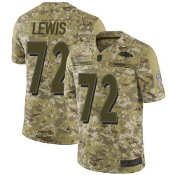 Limited Men's Alex Lewis Camo Jersey - #72 Football Baltimore Ravens 2018 Salute to Service
