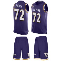 Limited Men's Alex Lewis Purple Jersey - #72 Football Baltimore Ravens Tank Top Suit
