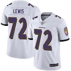 Limited Men's Alex Lewis White Road Jersey - #72 Football Baltimore Ravens Vapor Untouchable