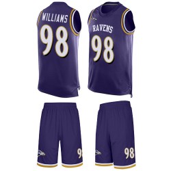 Limited Men's Brandon Williams Purple Jersey - #98 Football Baltimore Ravens Tank Top Suit