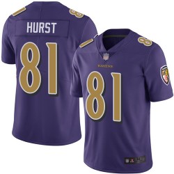 Limited Men's Hayden Hurst Purple Jersey - #81 Football Baltimore Ravens Rush Vapor Untouchable