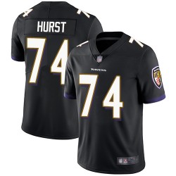 Limited Men's James Hurst Black Alternate Jersey - #74 Football Baltimore Ravens Vapor Untouchable