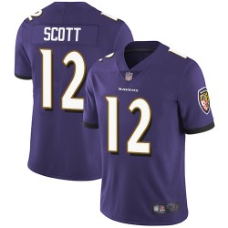 Limited Men's Jaleel Scott Purple Home Jersey - #12 Football Baltimore Ravens Vapor Untouchable