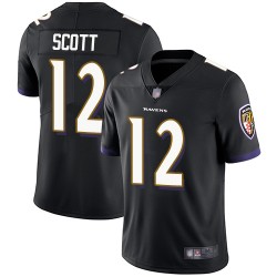 Limited Men's Jaleel Scott Black Alternate Jersey - #12 Football Baltimore Ravens Vapor Untouchable
