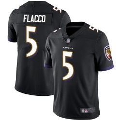 Limited Men's Joe Flacco Black Alternate Jersey - #5 Football Baltimore Ravens Vapor Untouchable