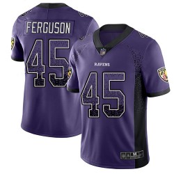 Limited Men's Jaylon Ferguson Purple Jersey - #45 Football Baltimore Ravens Rush Drift Fashion
