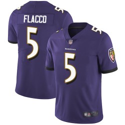 Limited Men's Joe Flacco Purple Home Jersey - #5 Football Baltimore Ravens Vapor Untouchable