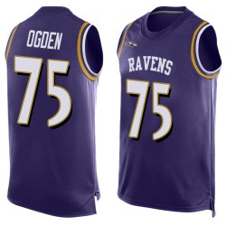 Limited Men's Jonathan Ogden Purple Jersey - #75 Football Baltimore Ravens Player Name & Number Tank Top
