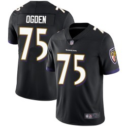 Limited Men's Jonathan Ogden Black Alternate Jersey - #75 Football Baltimore Ravens Vapor Untouchable