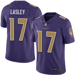 Limited Men's Jordan Lasley Purple Jersey - #17 Football Baltimore Ravens Rush Vapor Untouchable