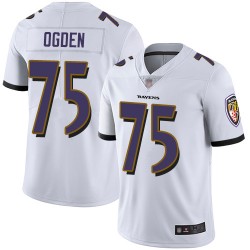 Limited Men's Jonathan Ogden White Road Jersey - #75 Football Baltimore Ravens Vapor Untouchable