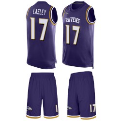 Limited Men's Jordan Lasley Purple Jersey - #17 Football Baltimore Ravens Tank Top Suit