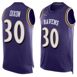 Limited Men's Kenneth Dixon Purple Jersey - #30 Football Baltimore Ravens Player Name & Number Tank Top