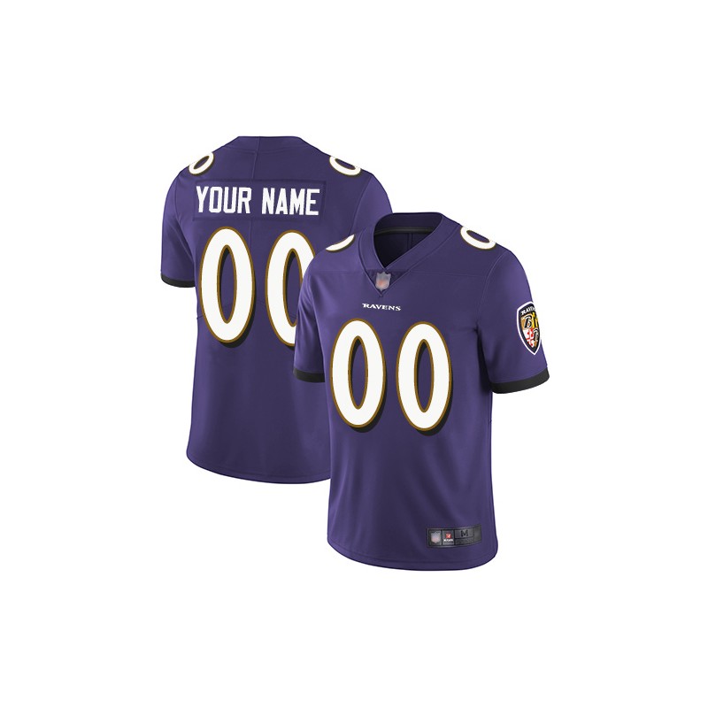 Limited Youth Purple Home Jersey - Football Customized Baltimore Ravens  Vapor Untouchable Size S(10-12)