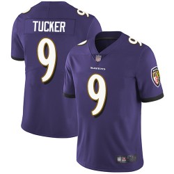 Limited Men's Justin Tucker Purple Home Jersey - #9 Football Baltimore Ravens Vapor Untouchable