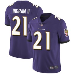 Limited Men's Mark Ingram II Purple Home Jersey - #21 Football Baltimore Ravens Vapor Untouchable