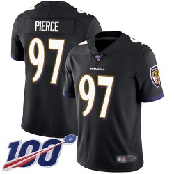 Limited Men's Michael Pierce Black Alternate Jersey - #97 Football Baltimore Ravens 100th Season Vapor Untouchable