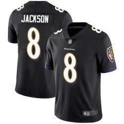 Limited Men's Lamar Jackson Black Alternate Jersey - #8 Football Baltimore Ravens Vapor Untouchable