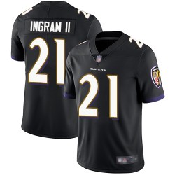 Limited Men's Mark Ingram II Black Alternate Jersey - #21 Football Baltimore Ravens Vapor Untouchable