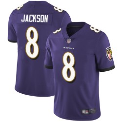 Limited Men's Lamar Jackson Purple Home Jersey - #8 Football Baltimore Ravens Vapor Untouchable