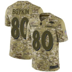 Limited Men's Miles Boykin Camo Jersey - #80 Football Baltimore Ravens 2018 Salute to Service