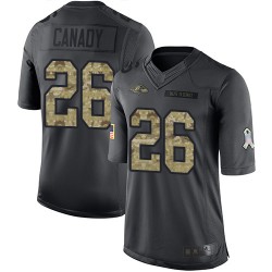 Limited Men's Maurice Canady Black Jersey - #26 Football Baltimore Ravens 2016 Salute to Service