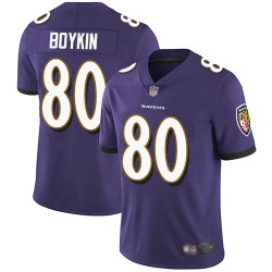 Limited Men's Miles Boykin Purple Home Jersey - #80 Football Baltimore Ravens Vapor Untouchable