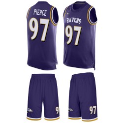 Limited Men's Michael Pierce Purple Jersey - #97 Football Baltimore Ravens Tank Top Suit