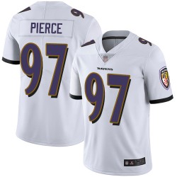 Limited Men's Michael Pierce White Road Jersey - #97 Football Baltimore Ravens Vapor Untouchable