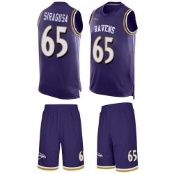 Limited Men's Nico Siragusa Purple Jersey - #65 Football Baltimore Ravens Tank Top Suit