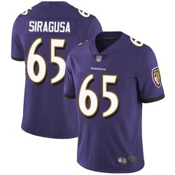 Limited Men's Nico Siragusa Purple Home Jersey - #65 Football Baltimore Ravens Vapor Untouchable