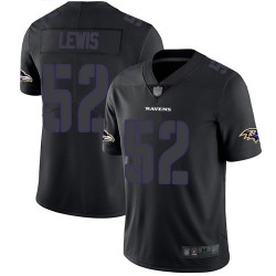 Limited Men's Ray Lewis Black Jersey - #52 Football Baltimore Ravens Rush Impact