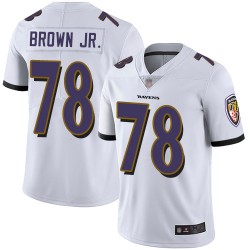 Limited Men's Orlando Brown Jr. White Road Jersey - #78 Football Baltimore Ravens Vapor Untouchable