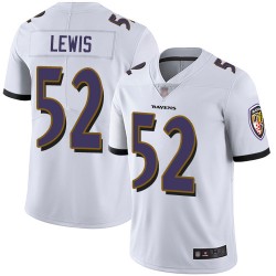 Limited Men's Ray Lewis White Road Jersey - #52 Football Baltimore Ravens Vapor Untouchable