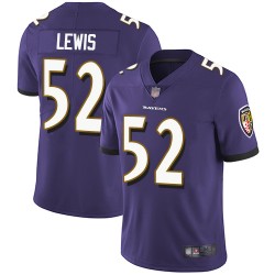 Limited Men's Ray Lewis Purple Home Jersey - #52 Football Baltimore Ravens Vapor Untouchable