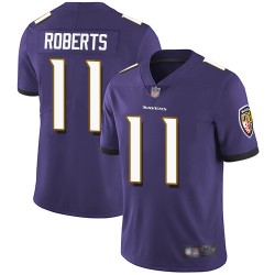 Limited Men's Seth Roberts Purple Home Jersey - #11 Football Baltimore Ravens Vapor Untouchable