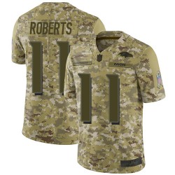 Limited Men's Seth Roberts Camo Jersey - #11 Football Baltimore Ravens 2018 Salute to Service