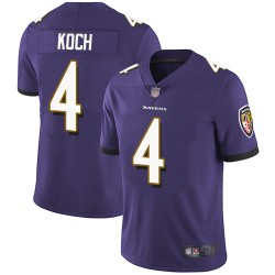 Limited Men's Sam Koch Purple Home Jersey - #4 Football Baltimore Ravens Vapor Untouchable