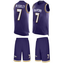 Limited Men's Trace McSorley Purple Jersey - #7 Football Baltimore Ravens Tank Top Suit