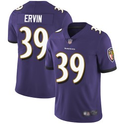 Limited Men's Tyler Ervin Purple Home Jersey - #39 Football Baltimore Ravens Vapor Untouchable