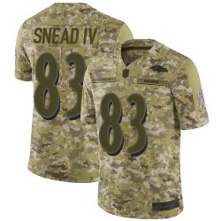 Limited Men's Willie Snead IV Camo Jersey - #83 Football Baltimore Ravens 2018 Salute to Service