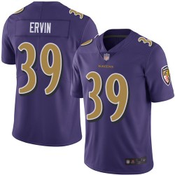 Limited Men's Tyler Ervin Purple Jersey - #39 Football Baltimore Ravens Rush Vapor Untouchable