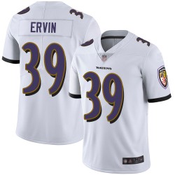 Limited Men's Tyler Ervin White Road Jersey - #39 Football Baltimore Ravens Vapor Untouchable