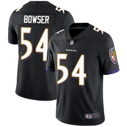 Limited Men's Tyus Bowser Black Alternate Jersey - #54 Football Baltimore Ravens Vapor Untouchable